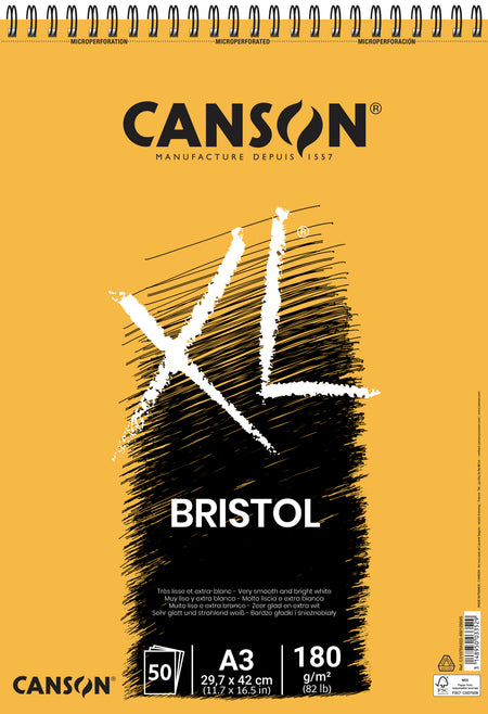 Canson -  Bristolpapier  xl 50vel 180gr a3 extra wit | 5 stuks