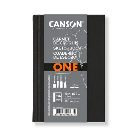 Canson - Skizzenbuch Art Book One Hardcover 98 Blatt 100gr 102x152mm weiß