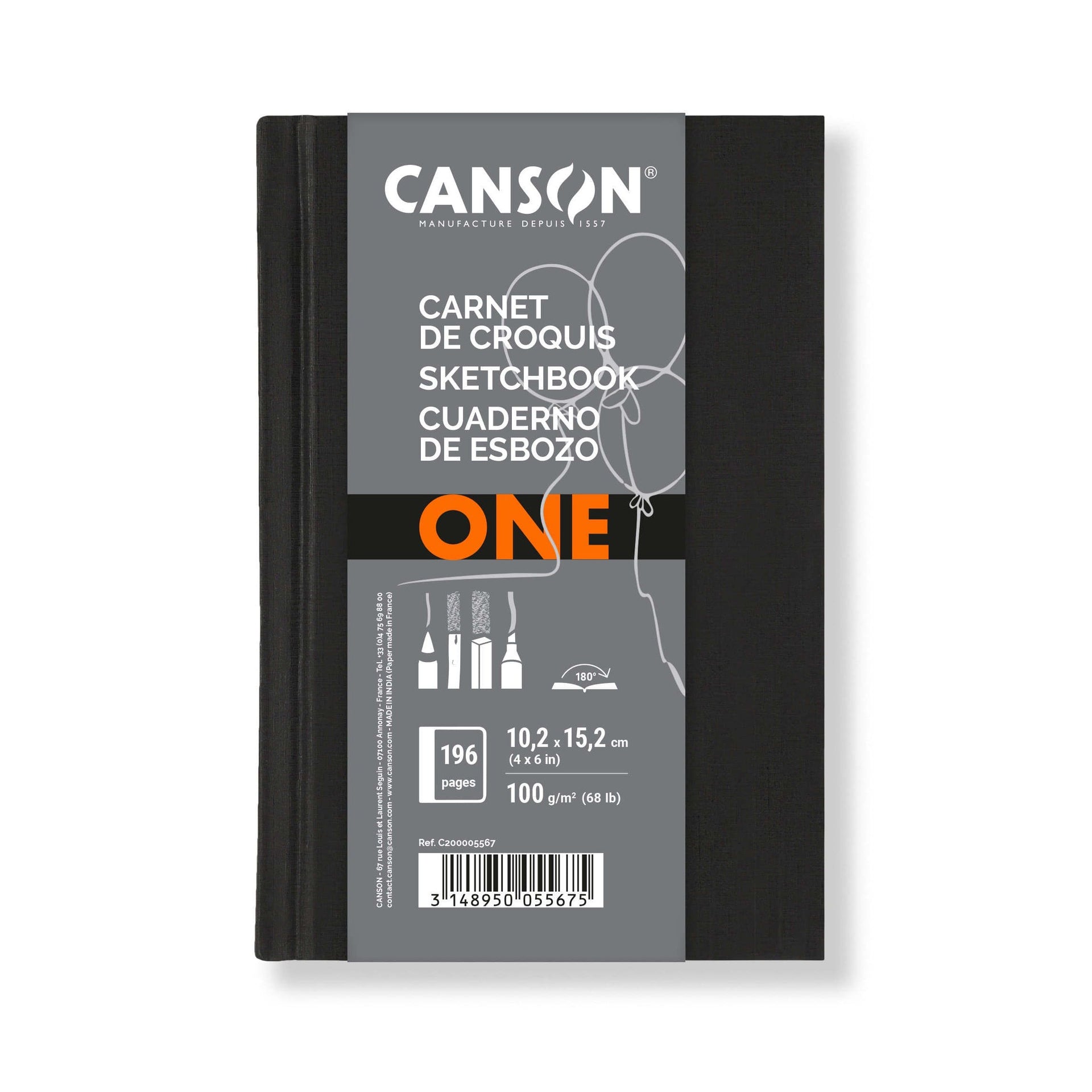 Canson -  Schetsboek  art book one hardcover 102x152mm | 6 stuks