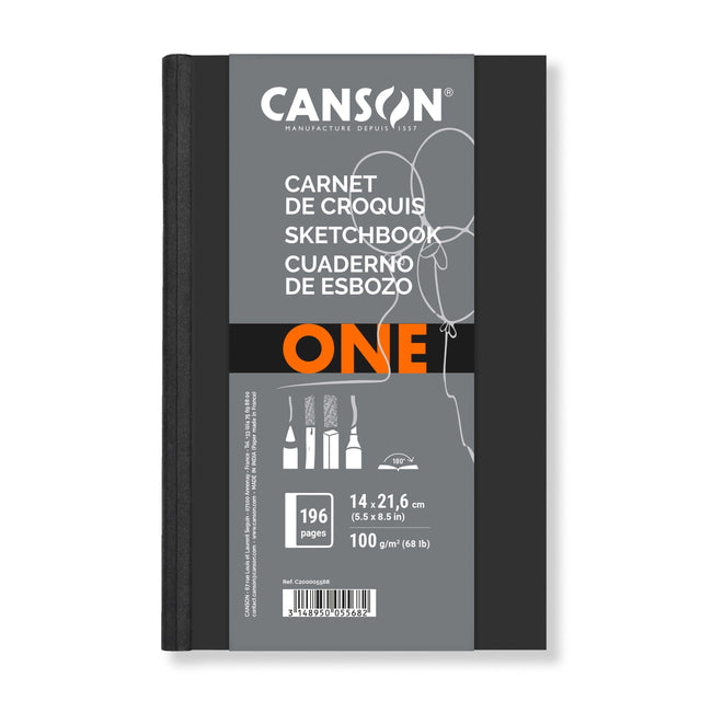 Canson - Skizzenbuch Art Book One Hardcover 98 Blatt 100gr 140x216mm weiß