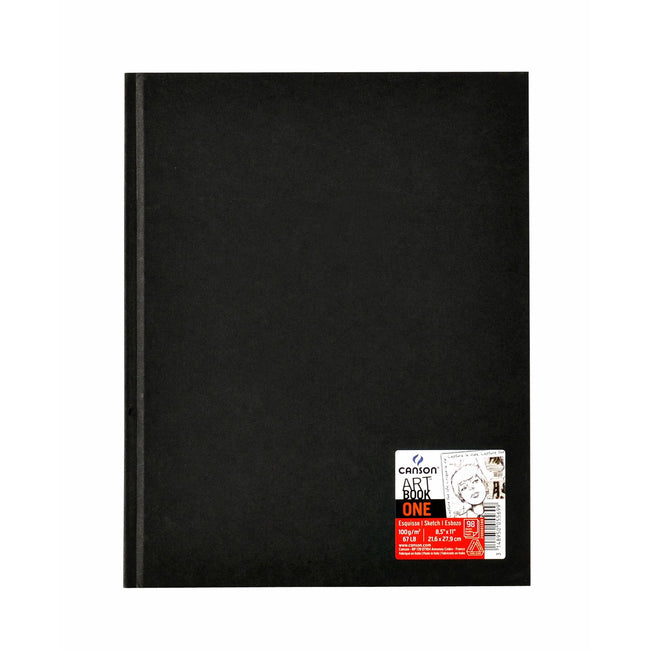 Canson - Sketchbook Art Book One copertina rigida 98 fogli 100gr 216x279mm bianco | 6 pezzi