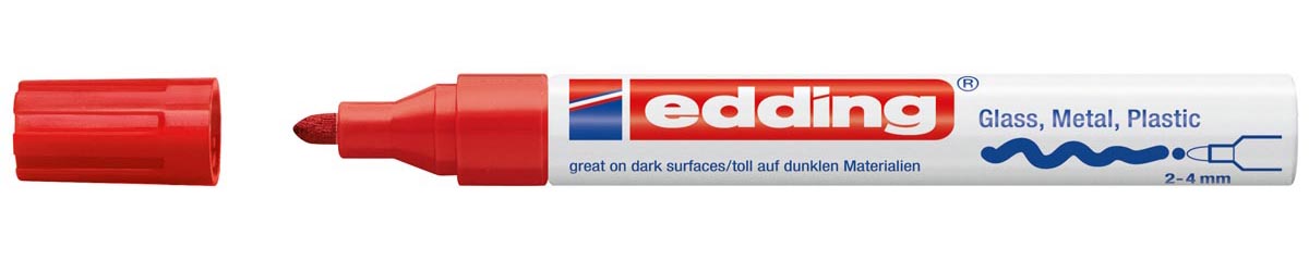 Edding -Filz -Tip Edding 750 Lack Creative Runde 2-4mm rot