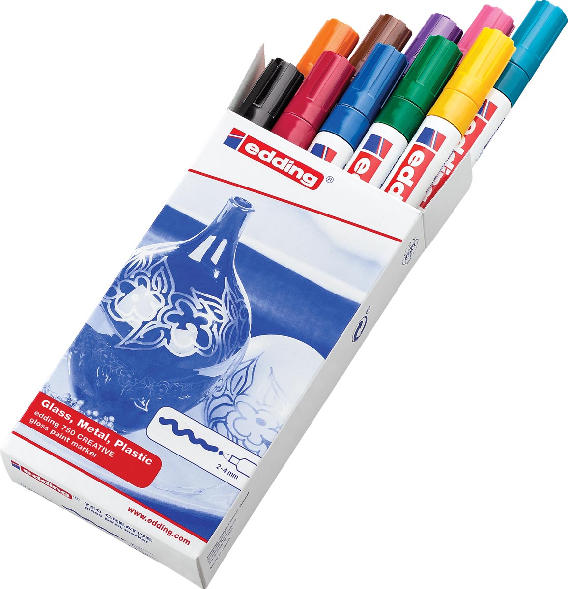 Edding - Glanzlackmarker 750, 10er-Set in verschiedenen Farben