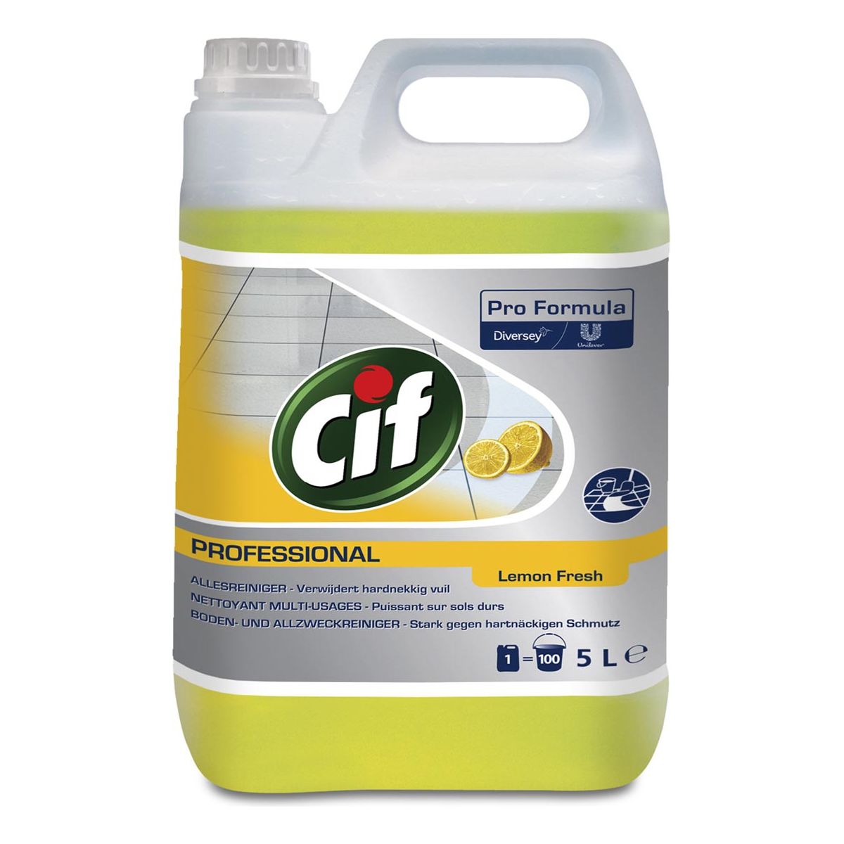 Cif - allesreiniger citroenfris, fles van 5 liter