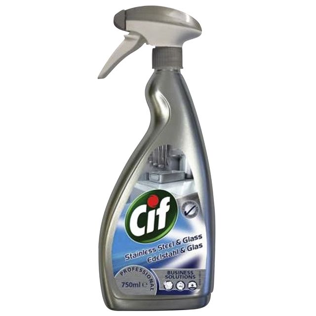 Sun - Limpiador acero inoxidable CIF profesional 750ml | 6 piezas