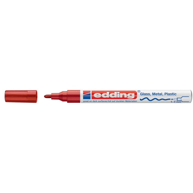 Edding - marcador de pintura brillante e-751 CR rojo