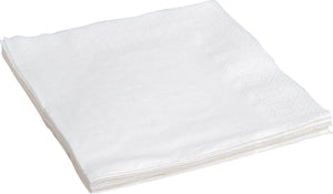 Markenlos – Servietten, 24 x 24 cm, 2-lagig, weiß, Packung mit 10 x 400 Stück