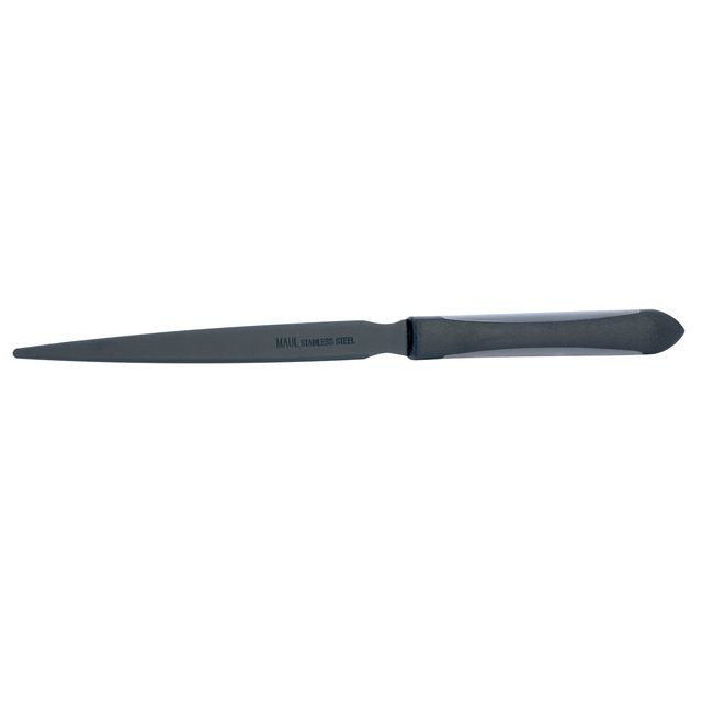 MAUL - Letter opener pro black coated rubber handle, black painted stainless steel blade 21.5 cm