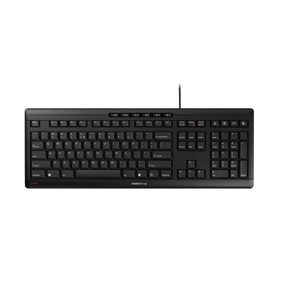 CHERRY -   STREAM toetsenbord Kantoor USB QWERTY Amerikaans Engels Zwart