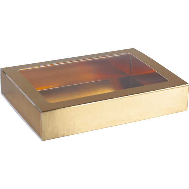 Klika - Chocolate letter box | GK7 | carton + PET | 196x141x38mm | Sinterklaas | gold | 48 pieces