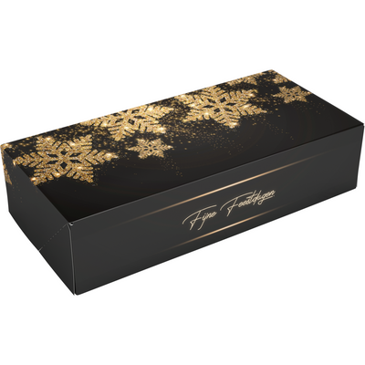 Klika -  Stoldoos | Glittersterren | Middel | karton | 340x160x80mm | Kerstmis | 100 stuks