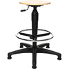 Topstar - Tabouret Top Tec 60, avec repose-pieds chromé, avec capuchons de réglage, bois