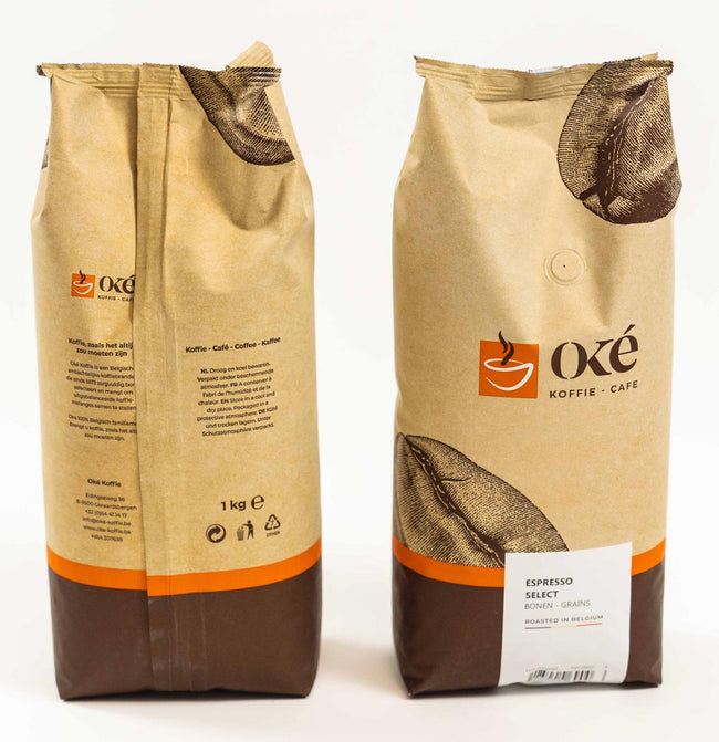 OKE Koffie -  Oké koffiebonen, zak van 1 kg, Espresso Select