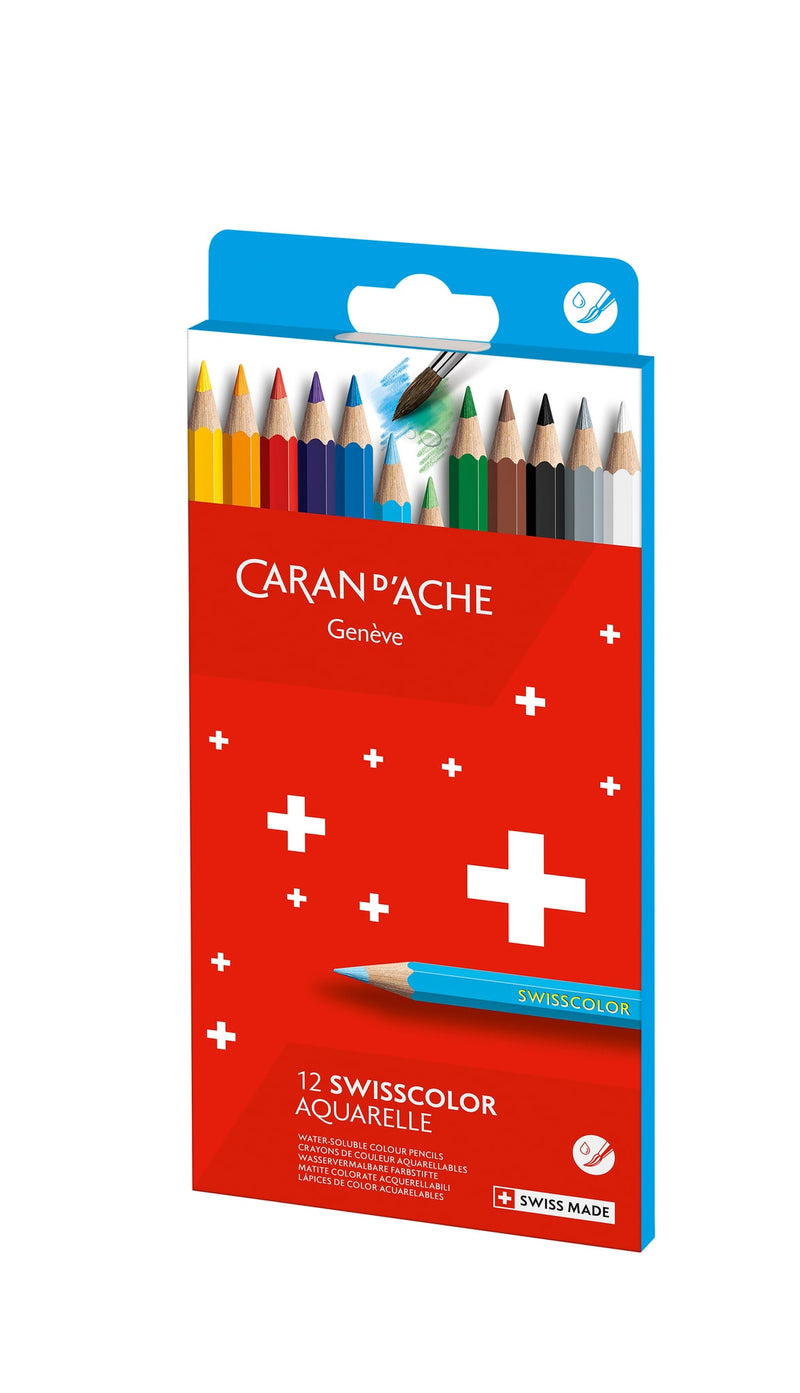 Caran d'ache -  Kleurpotlood caran d ache aquarel doos 12st