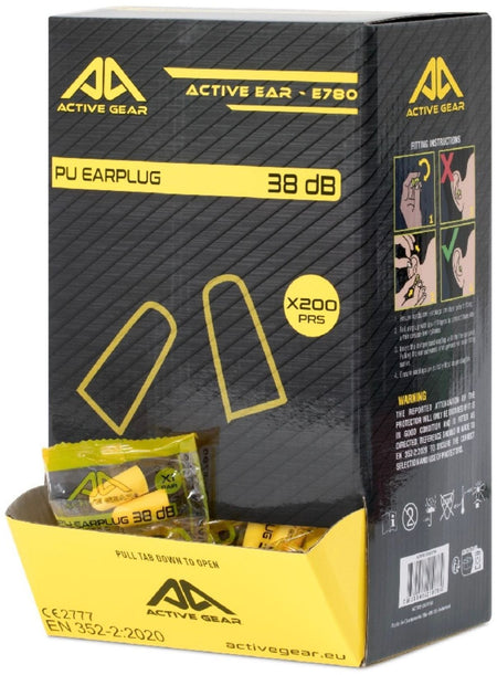 ActiveGear -  Oordoppen active gear 38 db 200 paar geel