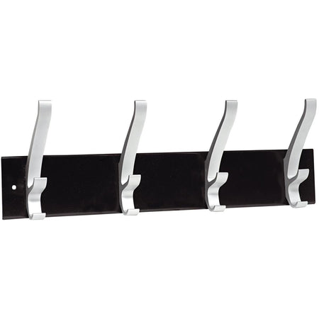 Unilux - Perchero pared Cypres 4 ganchos gris metalizado
