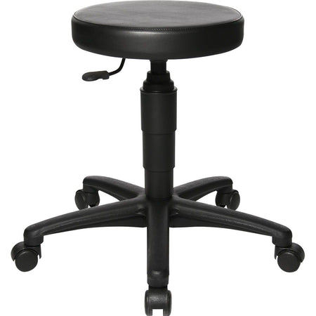 Topstar - Sgabello Top Tec 70, senza poggiapiedi, con ruote, nero