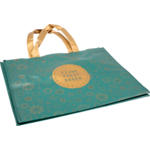 Klika - Shopper | Kerstmis | PP | Vuurwerk | 45x 15x36cm | groen/goud | 10 stuks