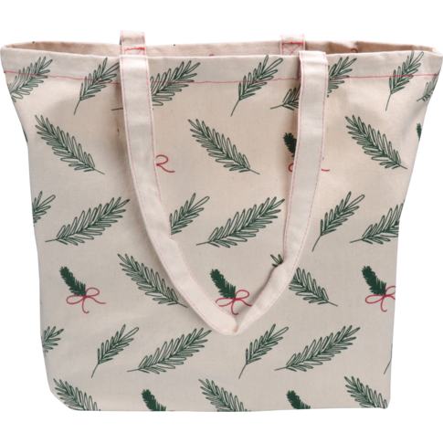 Klika - Shopper | Kerstmis | Canvas | Kersttakjes en strikjes | 45x 15x36cm | 10 stuks