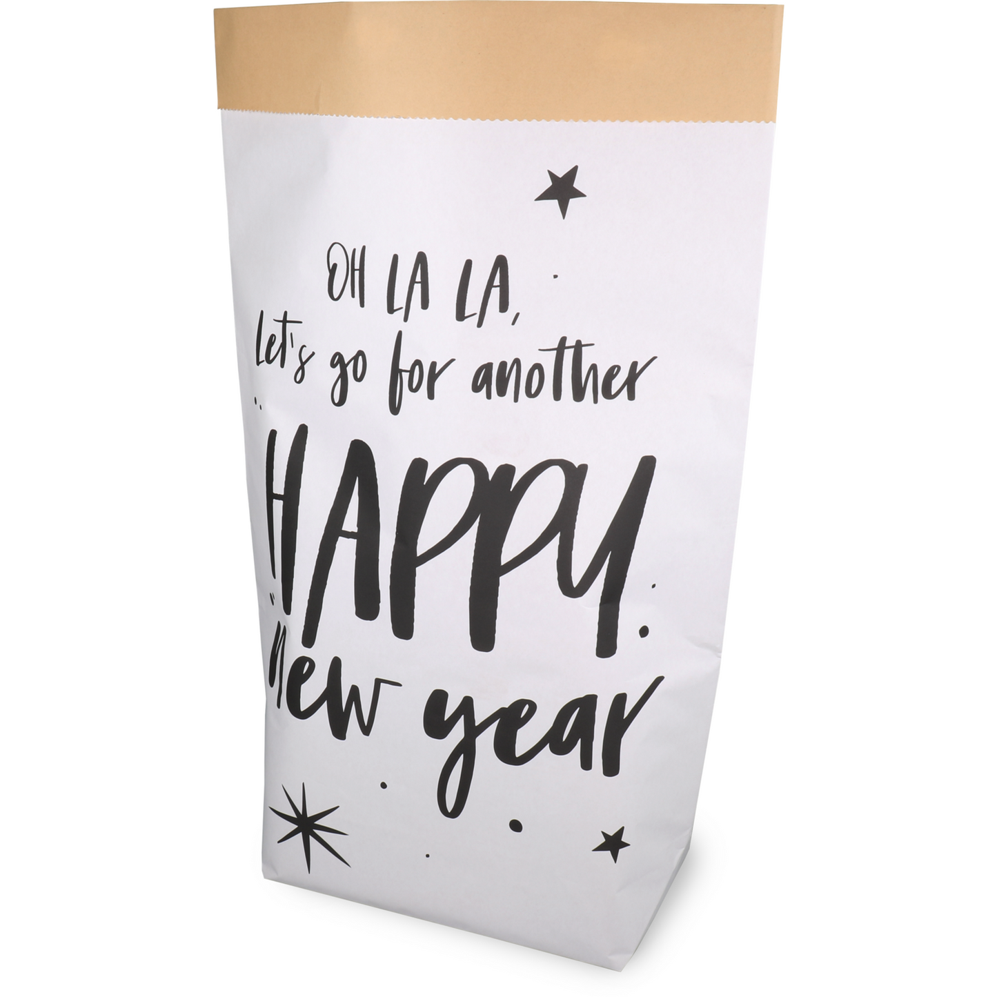 Klika -  Zak | Cadeauzak | Kraftpapier | 40/ 14x58.5cm | Ohlala | wit/zwart | 100 stuks