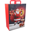 Klika - Tas | Kerstman | Papier | platte handgreep | 32x 17x45cm | draagtas | 50 stuks