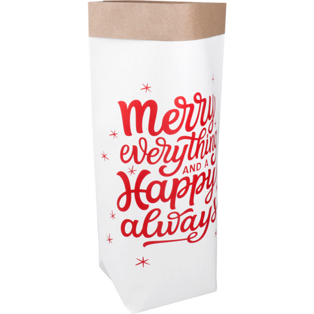 Klika -  Zak | Cadeauzak | Papier | 25/ 12x40cm | Merry Everything | 100 stuks