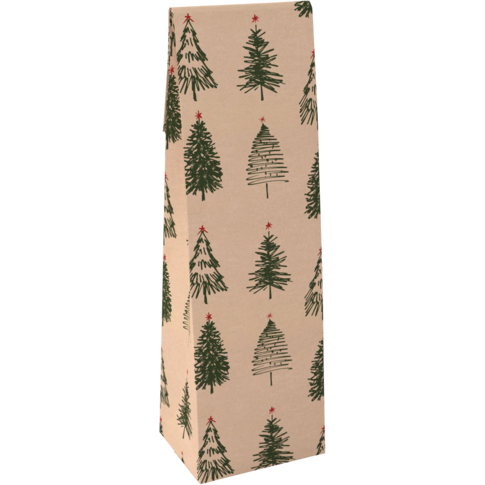 Klika - Fleszak | 10x41x8cm | Kerstboompjes | papier | bruin/groen | 50 stuks