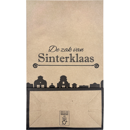 Klika -  Zak | Blokbodemzak | Papier | 18/ 10x31cm | De zak van Sinterklaas | bruin | 1000 stuks