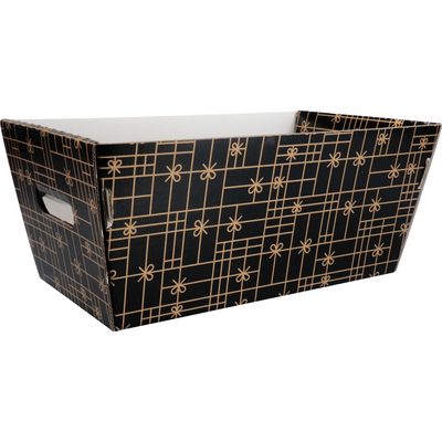Klika -  Mand | golfkarton | 366x188x175mm | 36.6x18.8x17.5cm | rechthoekig | zwart/goud | 10 stuks