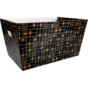 Klika -  Mand | golfkarton | 432x270x258mm | 43.2x27x25.8cm | rechthoekig | zwart/goud | 10 stuks
