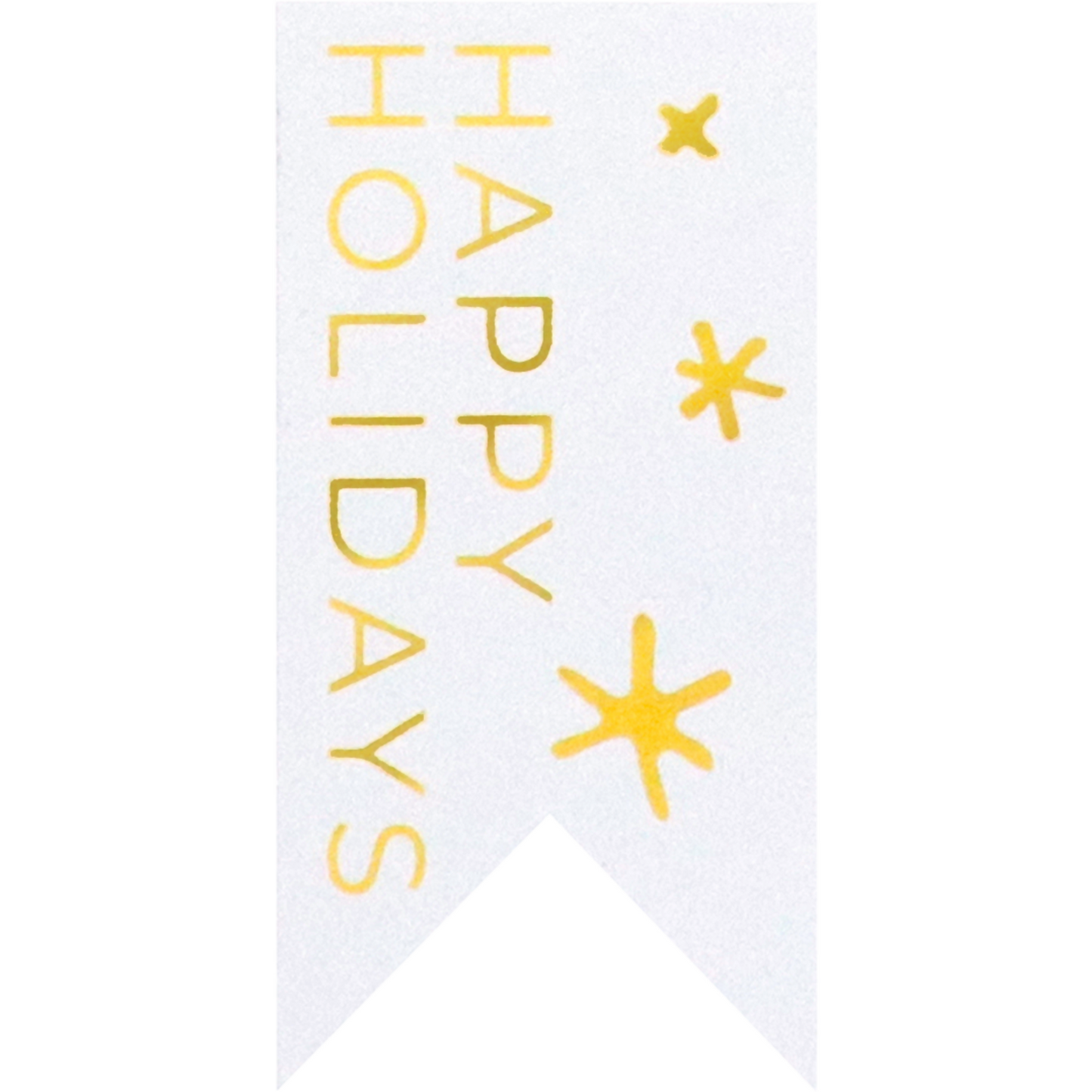 Klika - Etiket | papier | Happy holidays | 60x30mm | wit/goud | rol à 500 stuks