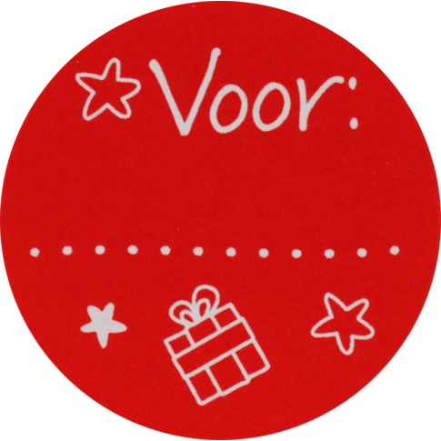 Klika - Etiket | Cadeauetiket | papier | Voor.. | ∅40mm | rood | rol à 500 stuks