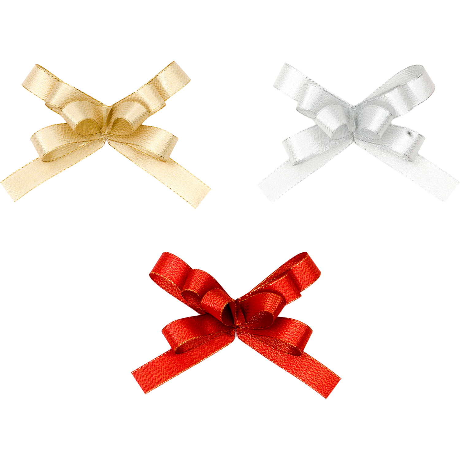 Klika - Bow + sticker 10cm assorted rd/zl/gd | 40 pieces