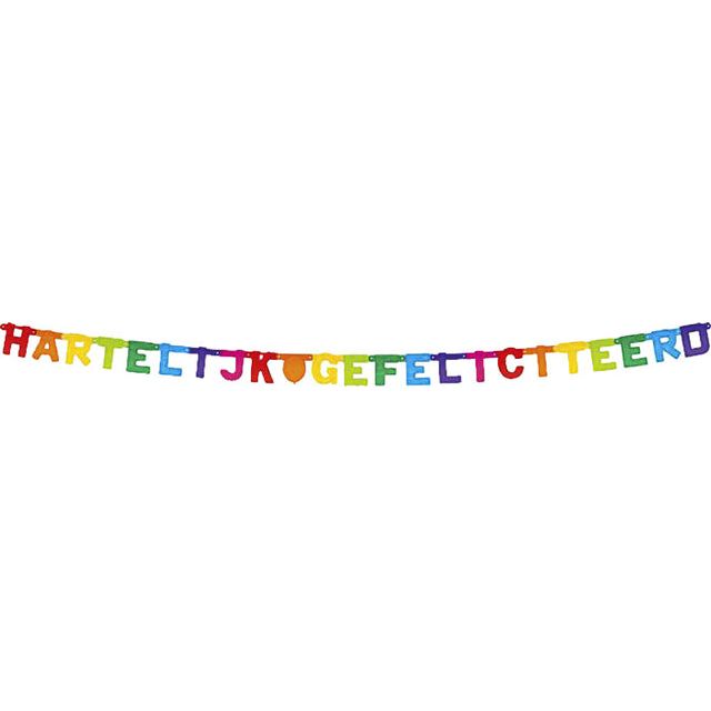 Haza - Letterslinger gefeliciteerd kleur | 5 stuks