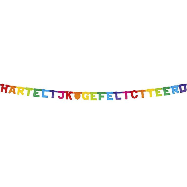 Haza - Letter garland congratulations color