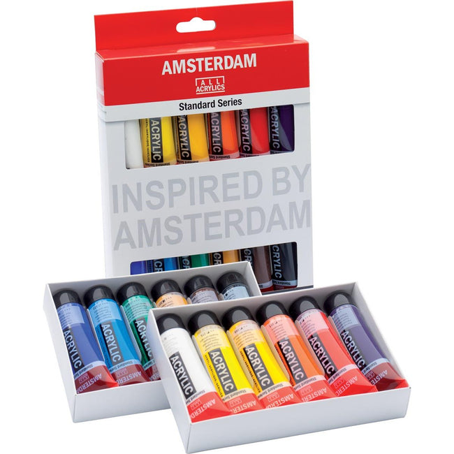 Amsterdam - acrylic paint tube of 20 ml, case of 12 pieces in assorted colors
