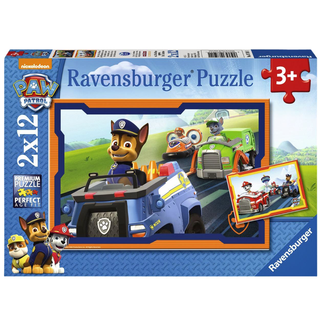 Ravensburger -  Puzzel paw patrol in actie 2 x12st