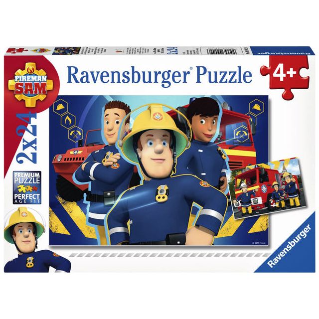 Ravensburger - Puzzel sam helpt je uit de brand 2 x à 24 stukjes