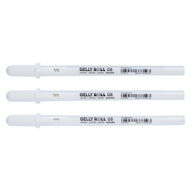 Sakura - Gel Writer Gelly Roll Classic 08 lot de 3 pièces blanc