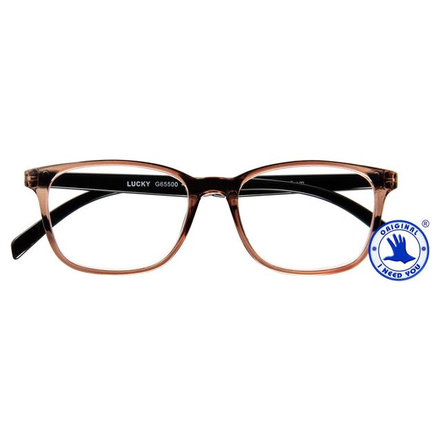 Ich brauche dich - Lesen Sie Brille Ich brauche Sie +1.00DPT Lucky Brown -Black | 1 Stück