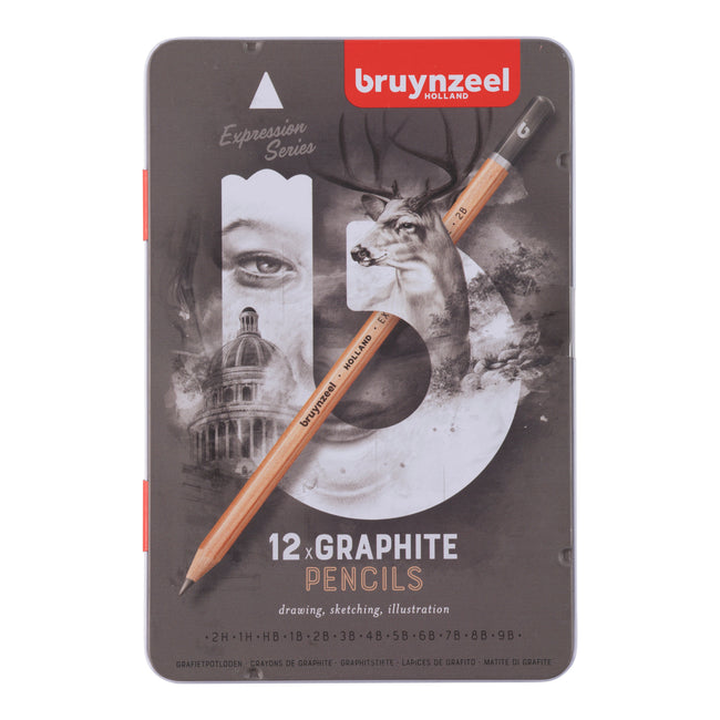 Bruynzeel - Graphite pencil sion set of 12 hardnesses gray