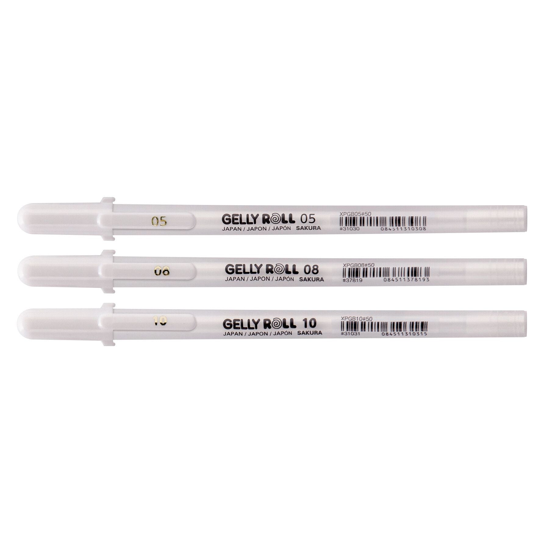 Sakura - Gel Writer Gelly Roll Set classico da 3 larghezze bianche