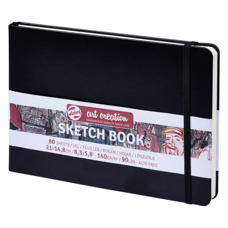 Talens Art Creation - Skizzenbuch Art Creation schwarz 21x15cm 140gr 80 Blatt | 5 Stück