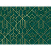 Gift wrapping paper 50cm 100m 80gr/m Geometric green / gold