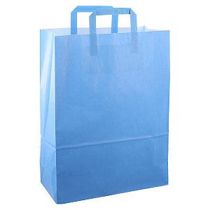 Timmers - Papieren tas 32x15x43cm 50st licht blauw OP=OP