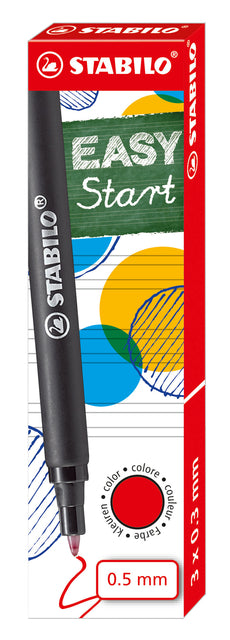 STABILO - Rollerpenvulling Easy Original rood  0.5mm