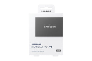 Samsung -  Portable SSD T7 2 TB USB Type-C 3.2 Gen 2 (3.1 Gen 2) Grijs