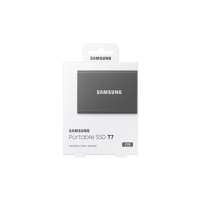 Samsung -  Portable SSD T7 2 TB USB Type-C 3.2 Gen 2 (3.1 Gen 2) Grijs