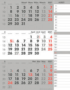 Calendrier inni-3 mois 2023 Notes de format compact Inni Manager | 10 pièces