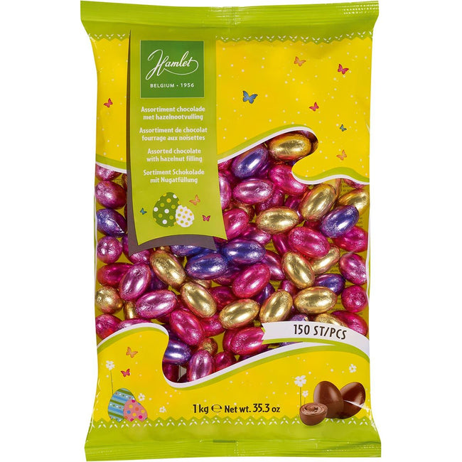 Oeufs de Pâques 1000 grammes de praliné assortis